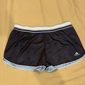Adidas Women's Black and Blue Athletic Shorts